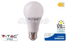 LED fényforrás E27 A60 körte SMD 8,5W HL melegfehér SAMSUNG chip V-TAC