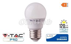 LED fényforrás E27 G45 kisgömb SMD 4,5W HL melegfehér SAMSUNG