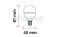 LED fényforrás E14 P45 SMD 4,5W HL melegfehér SAMSUNG