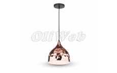 Függesztett Copper 230 lámpatest E27 foglalattal, rózsaarany