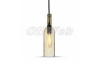   Függesztett Bottle shape lámpatest E14 foglalattal, borostyán üveg V-TAC