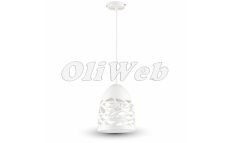 Függesztett Mesh Metal lámpatest E27 foglalattal, fehér