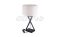Asztali lámpa Designer Ivory E27 foglalattal, kerek