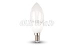 LED fényforrás E14 gyertya SMD 4W melegfehér