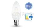   LED fényforrás E14 gyertya COG "izzószálas" 4W hidegfehér, opál V-TAC