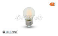 LED fényforrás E27 G45 kisgömb COG "izzószálas" 4W melegfehér, opál V-TAC