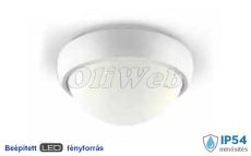 Dome Light kerek mennyezeti LED lámpa 12W melegfehér IP54, fehér
