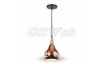   Függesztett Copper 180 lámpatest E27 foglalattal, rózsaarany V-TAC