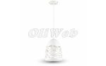   Függesztett Mesh Metal lámpatest E27 foglalattal, fehér V-TAC