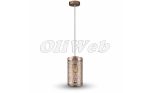  Függesztett Can Shape lámpatest E27 foglalattal, pezsgőarany V-TAC