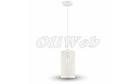  Függesztett Can Shape lámpatest E27 foglalattal, fehér V-TAC