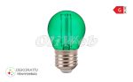   LED fényforrás E27 G45 kisgömb COG "izzószálas" 2W zöld V-TAC